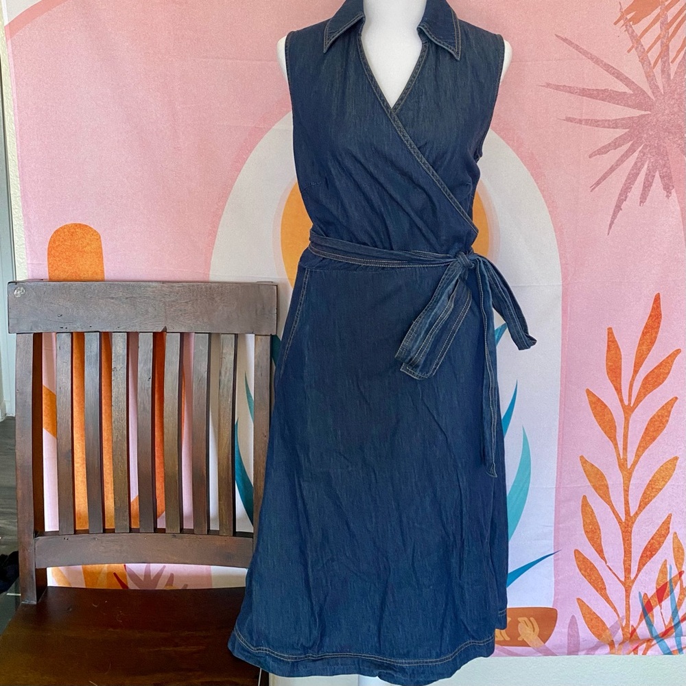 Pendleton Denim Wrap Dress, Size 12